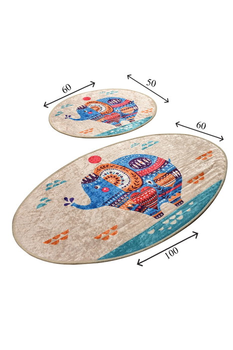 Mijölnir Juego de alfombras de baño Etnic Multicolor Mijölnir Juego de alfombras de baño Etnic Multicolor